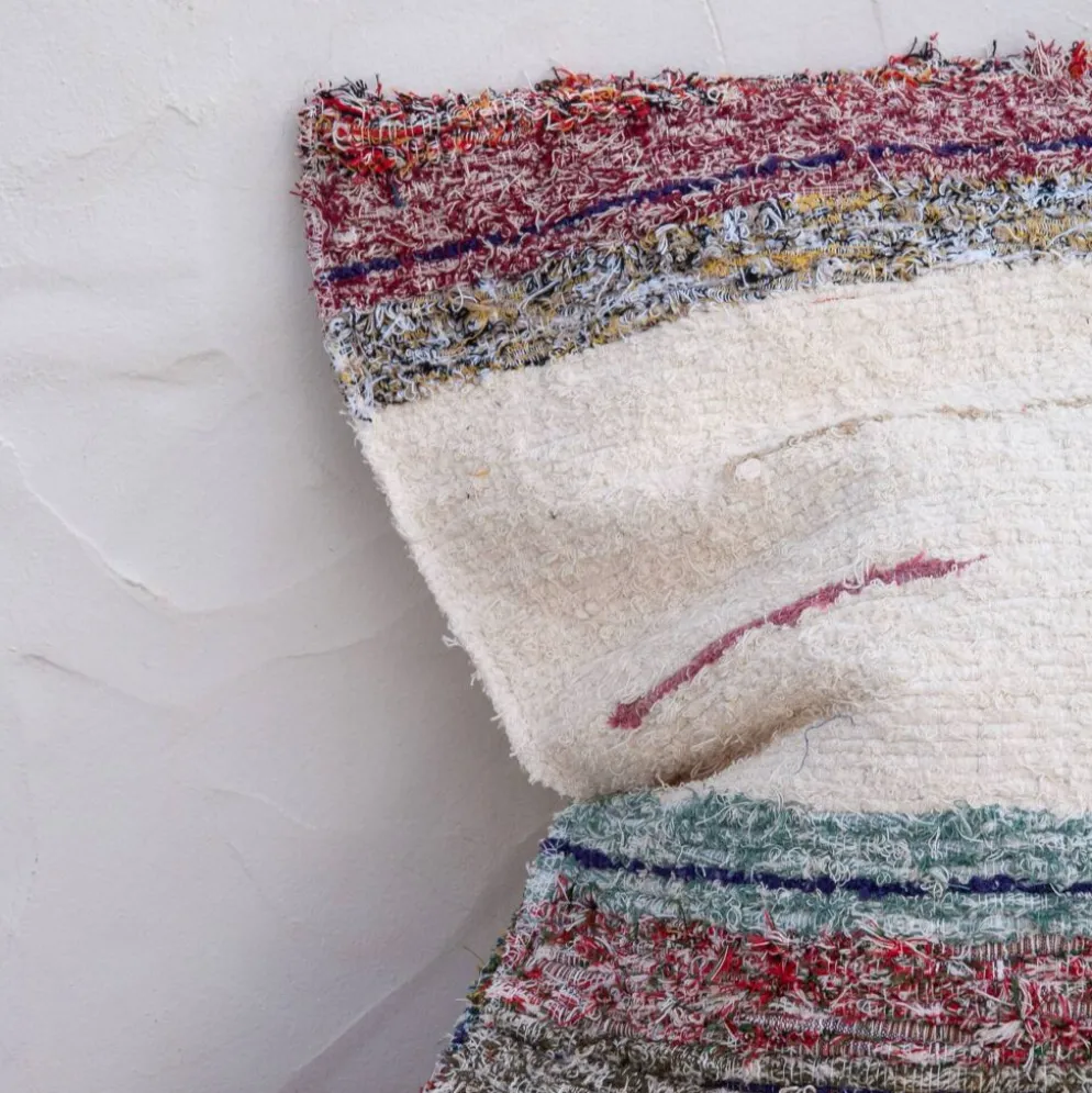 Housse de cousin artisanale tissé main en coton recyclé