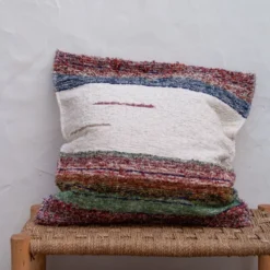 Housse de cousin artisanale tissé main en coton recyclé