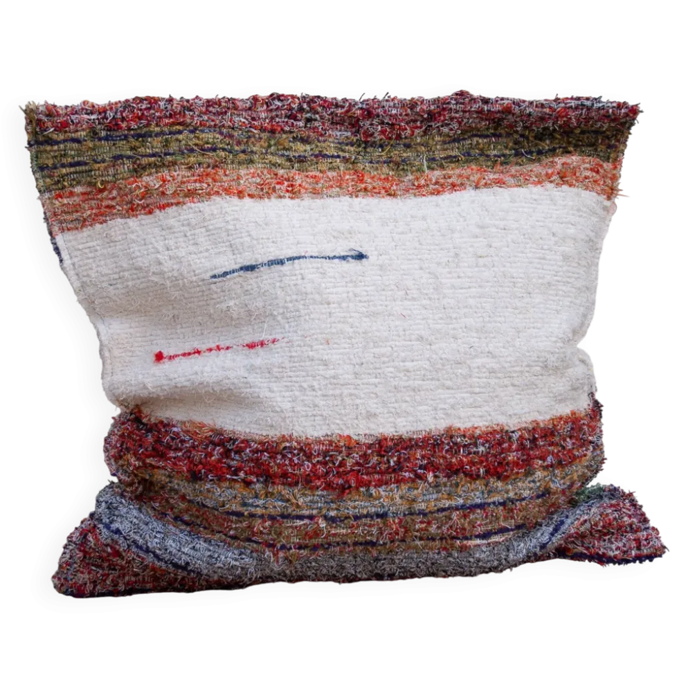 Housse de cousin artisanale tissé main en coton recyclé