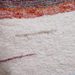 Housse de coussin artisanale en coton recyclé tissé main