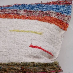 Housse de coussin artisanale en coton recyclé tissé main
