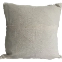 Housse de coussin brodée main en laine, motif géométrique tribal 40 x 40