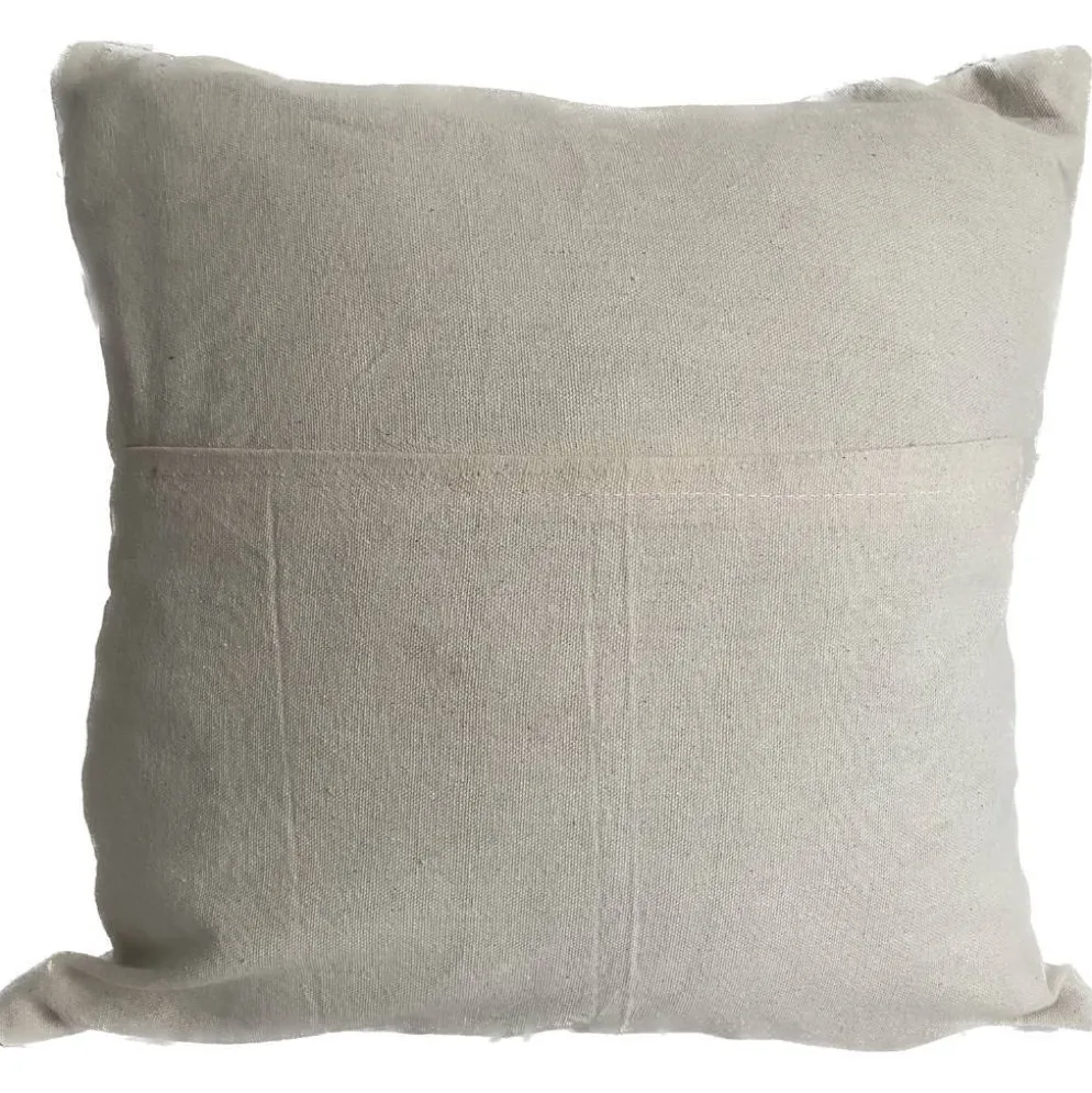 Housse de coussin brodée main en soie du Cachemire motif médaillon 40x40 cm