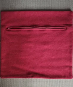 Housse de coussin en lainé 40 x 40cm - Motif floral brodé