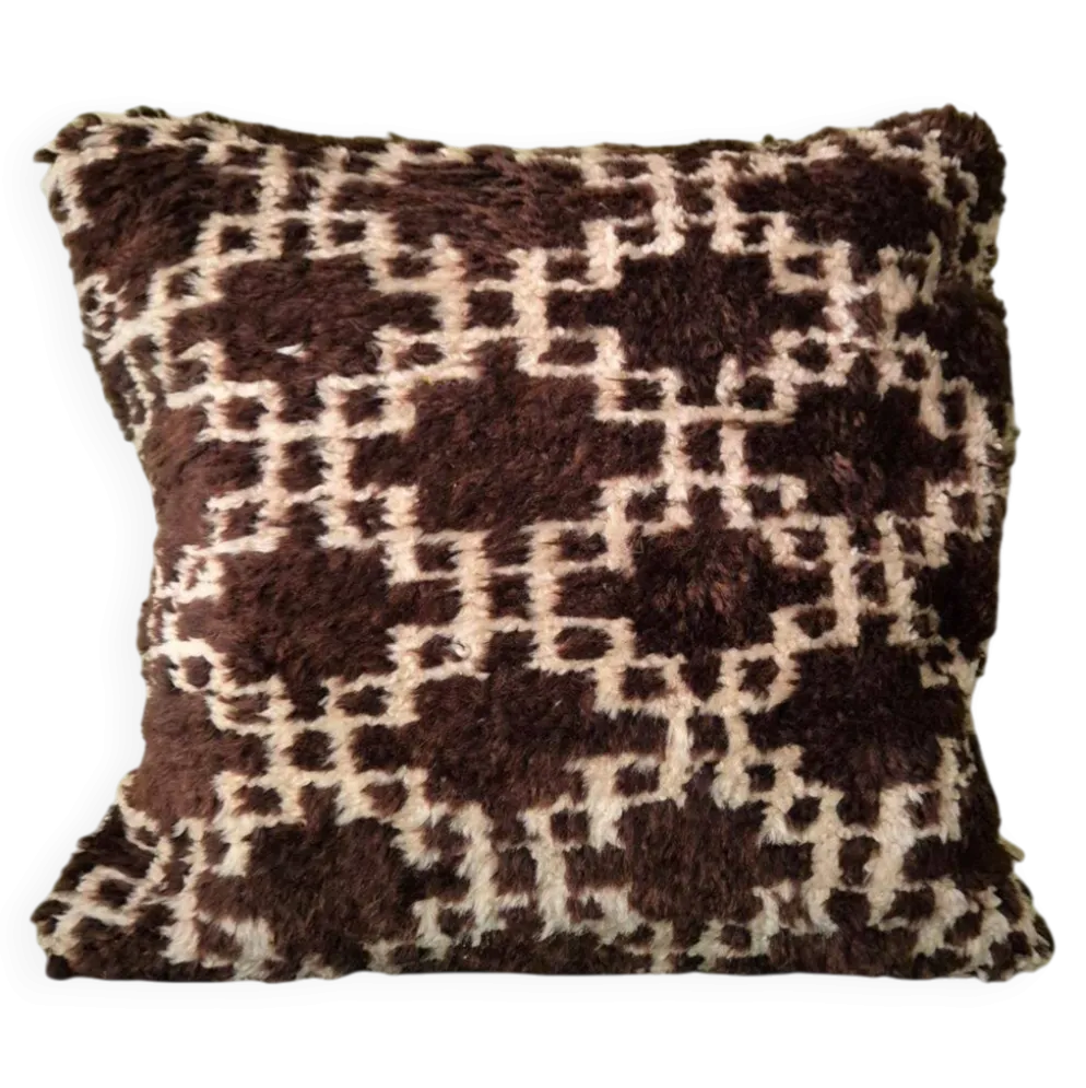 Housse de coussin en tapis berbère ancien