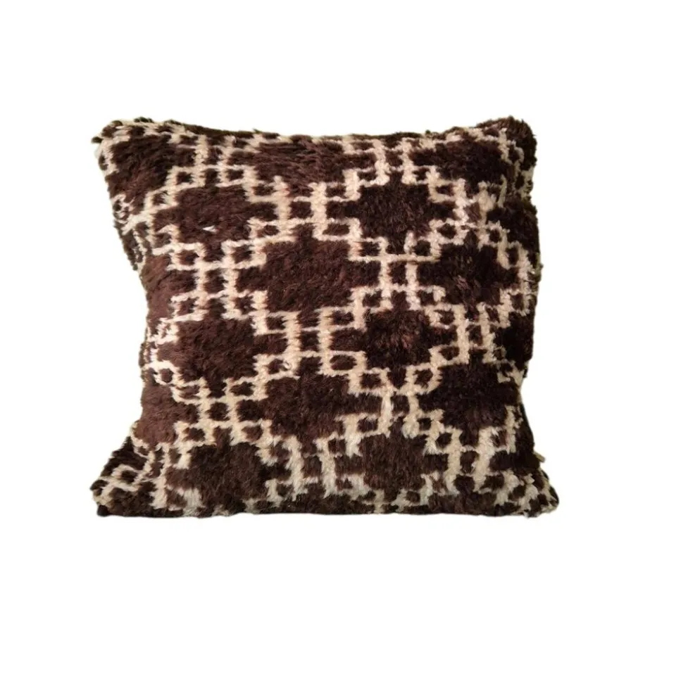Housse de coussin en tapis berbère ancien