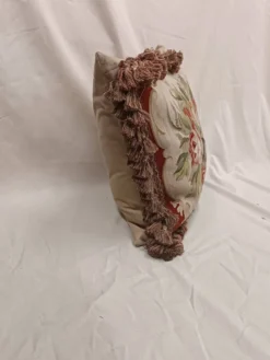 Housse de coussin en tapisserie tissée à la main style français Aubusson bouquet de roses florales