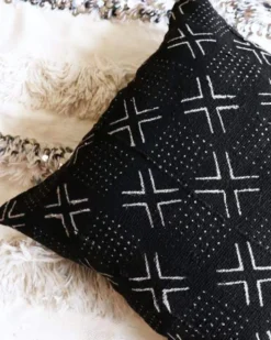 Housse de coussin en véritable bogolan du Mali