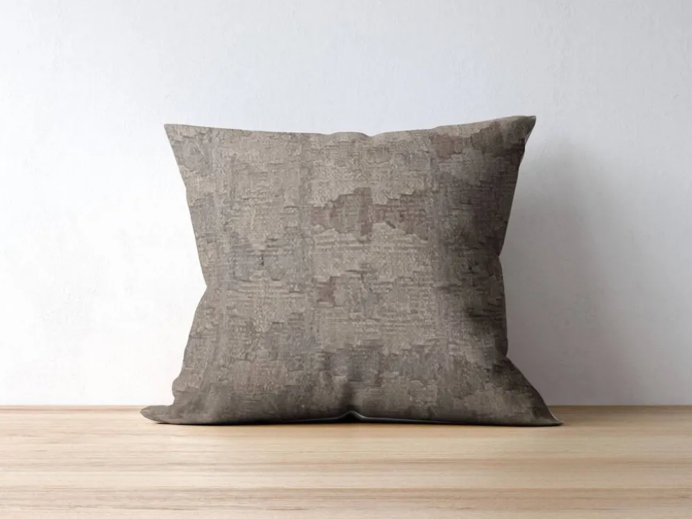 Housse de coussin géométrique grise, coussin kilim afghan vintage, décoration intérieure moderne