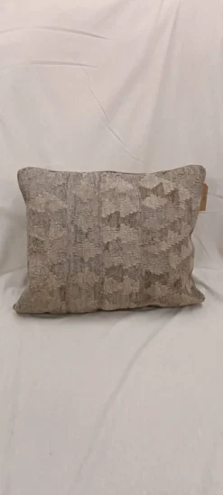 Housse de coussin géométrique grise, coussin kilim afghan vintage, décoration intérieure moderne