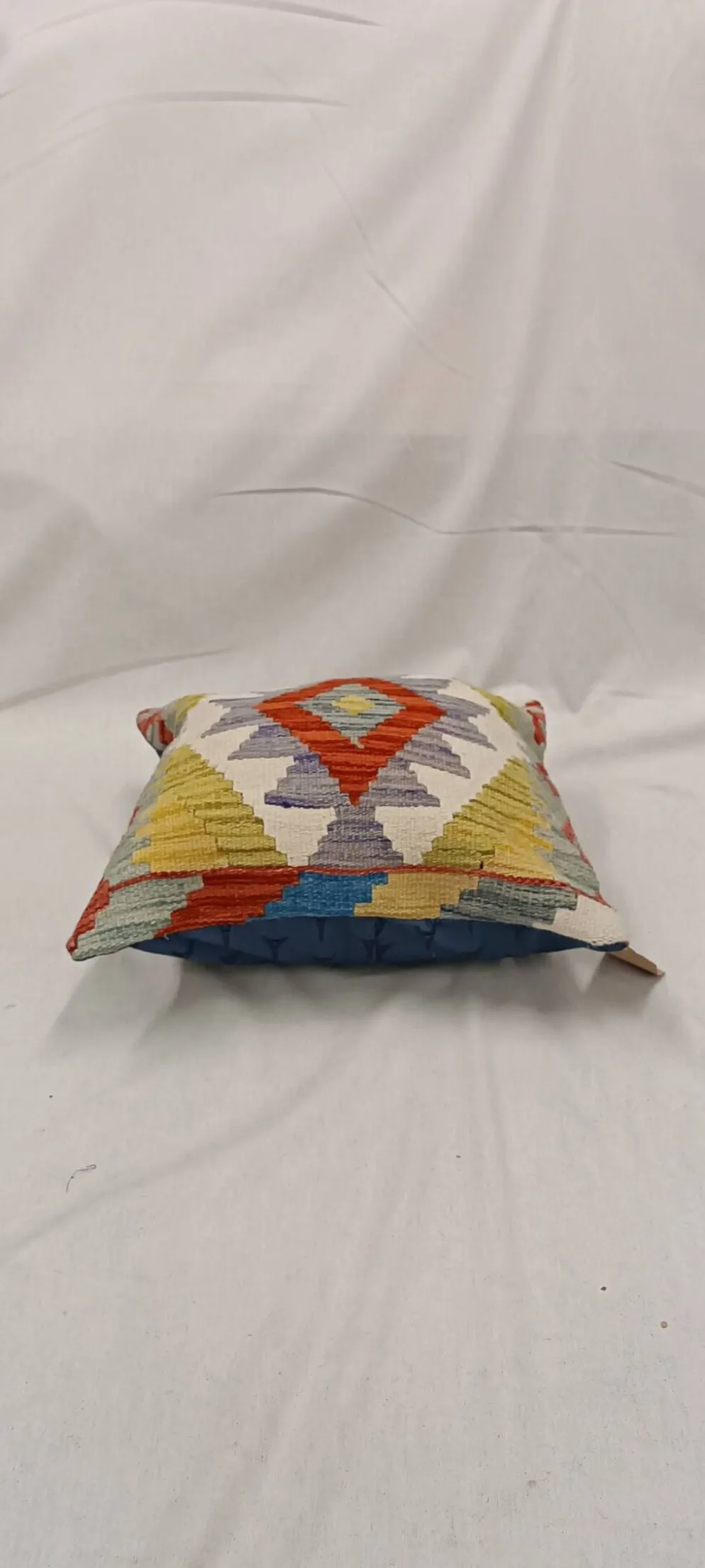 Housse de coussin géométrique traditionnelle, coussin kilim afghan vintage, décoration intérieure.