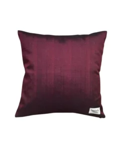 Housse de coussin Kachin bordeaux et turquoise (RIDA)
