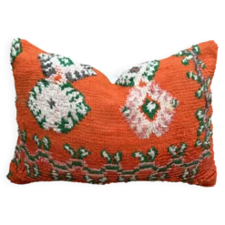 Housse de coussin Kilim berbère vintage : Coussin en laine marocaine