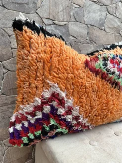 Housse de coussin Kilim berbère vintage : Coussin en laine marocaine