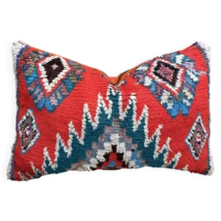 Housse de coussin Kilim berbère vintage : Coussin en laine marocaine