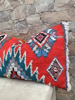 Housse de coussin Kilim berbère vintage : Coussin en laine marocaine