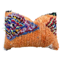 Housse de coussin Kilim berbère vintage : Coussin en laine marocaine