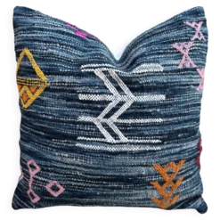 Housse de coussin Kilim marocaine : Coussin en laine fait main