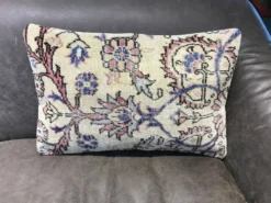 Housse de coussin lombaire en tapis décoloré 40x60 cm