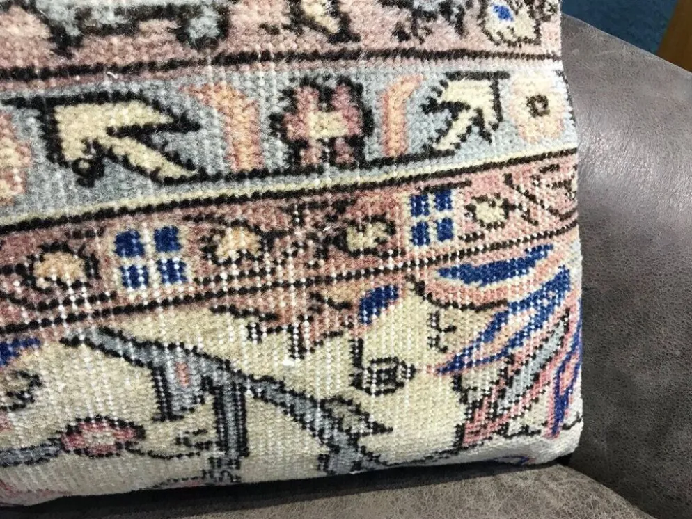 Housse de coussin neutre à motif floral 40x60cm