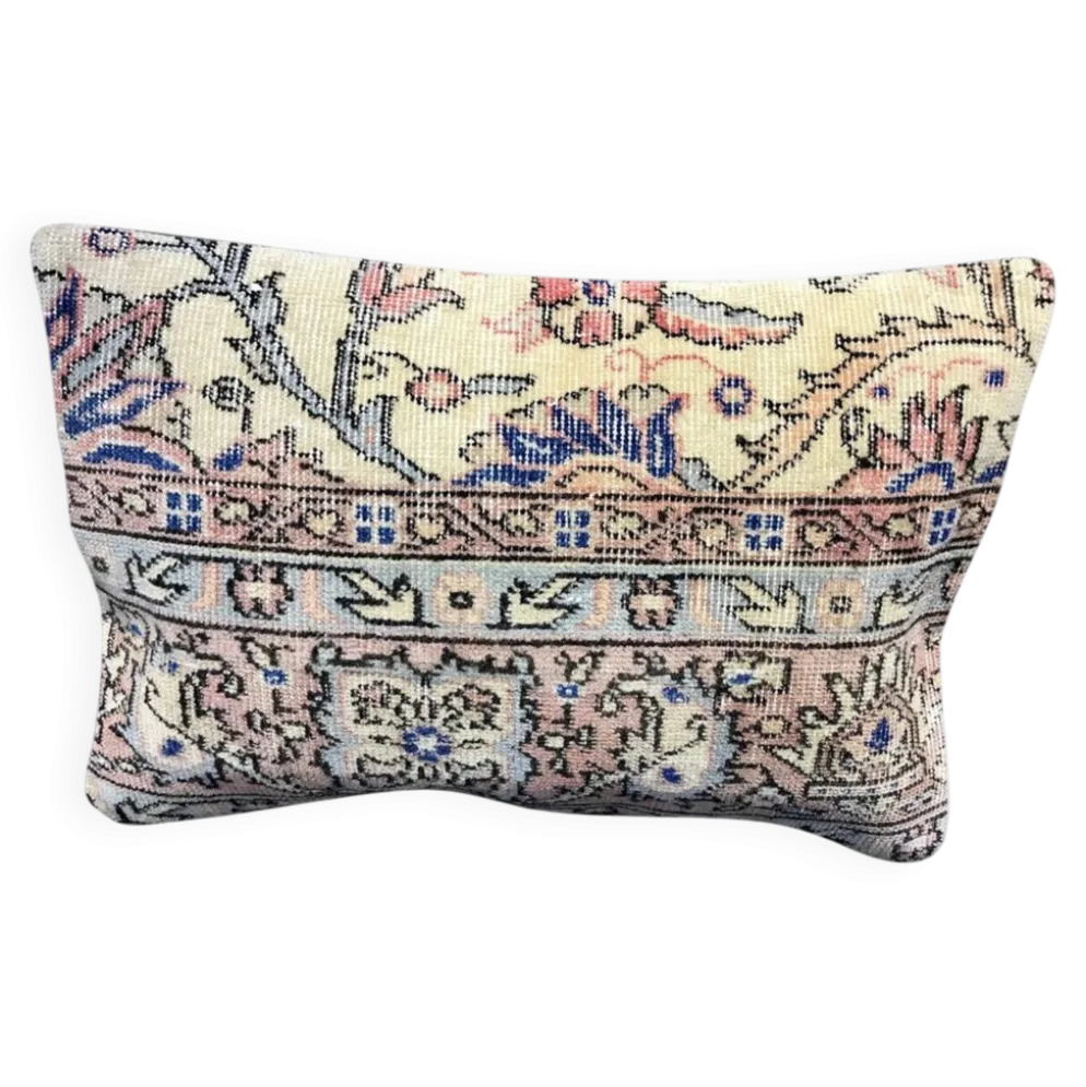 Housse de coussin neutre à motif floral 40x60cm