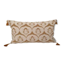 Housse de coussin ottoman beige / ocre havane - 30 x 50