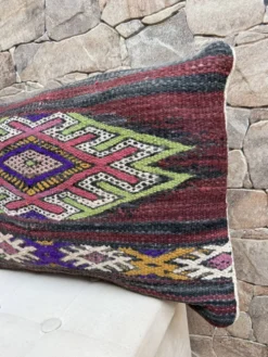 Housse de coussin vintage berbère marocaine en laine