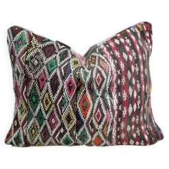 Housse de coussin vintage berbère marocaine en laine
