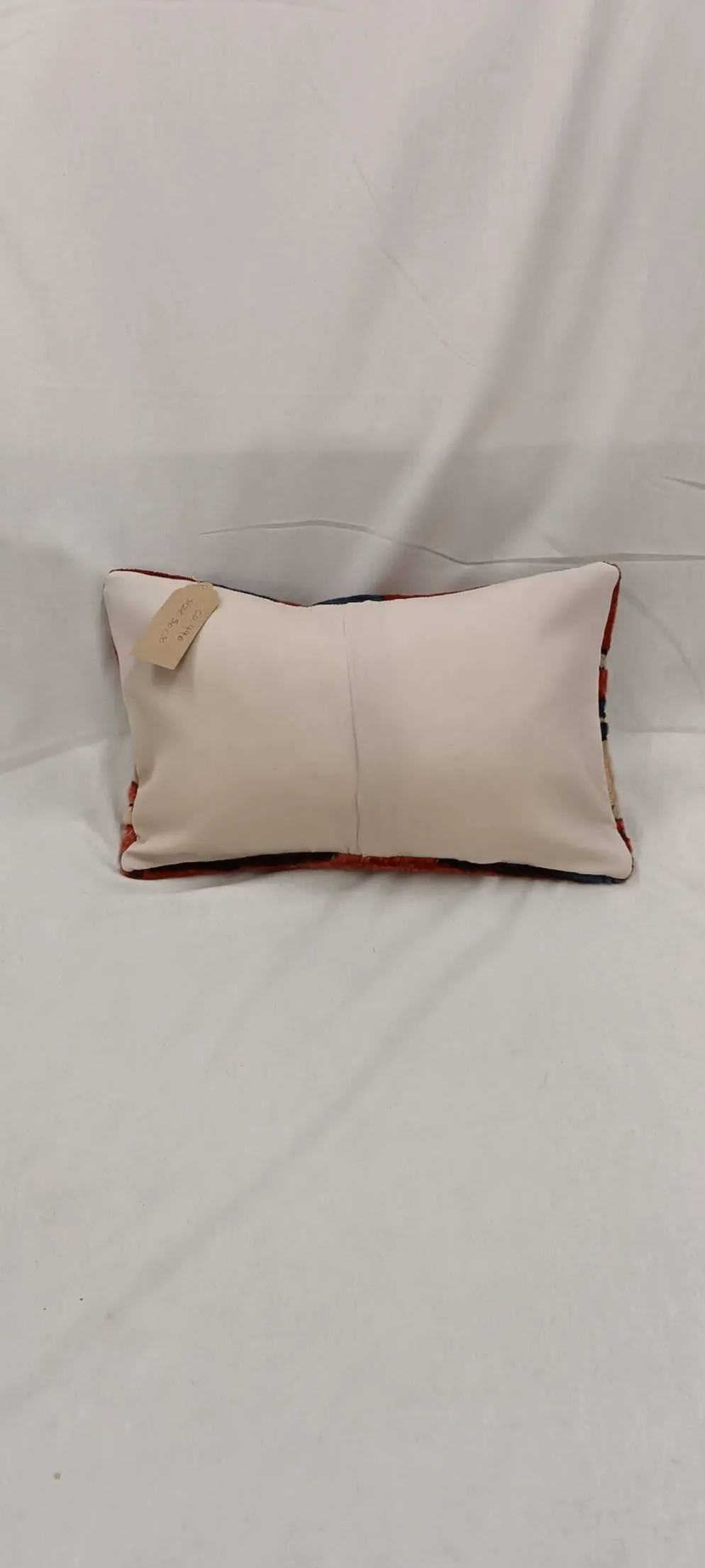 Housse de coussin vintage en tapis à poils longs, motif géométrique turc, 30 x 50 cm