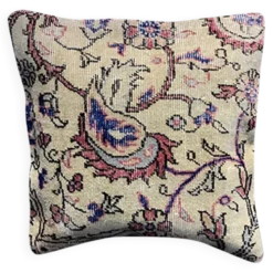 Housse de coussin vintage en tapis décoloré 50x50 cm