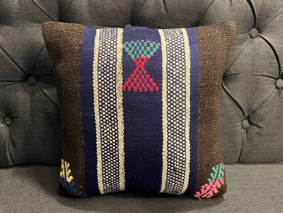 Housse de coussin vintage foncé