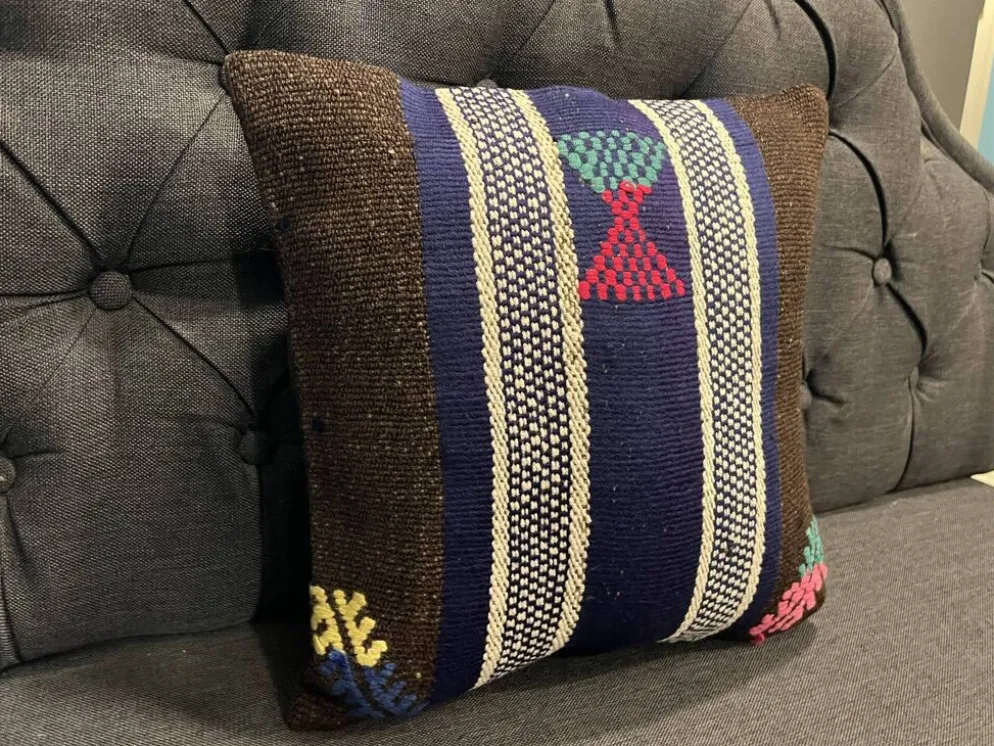 Housse de coussin vintage foncé