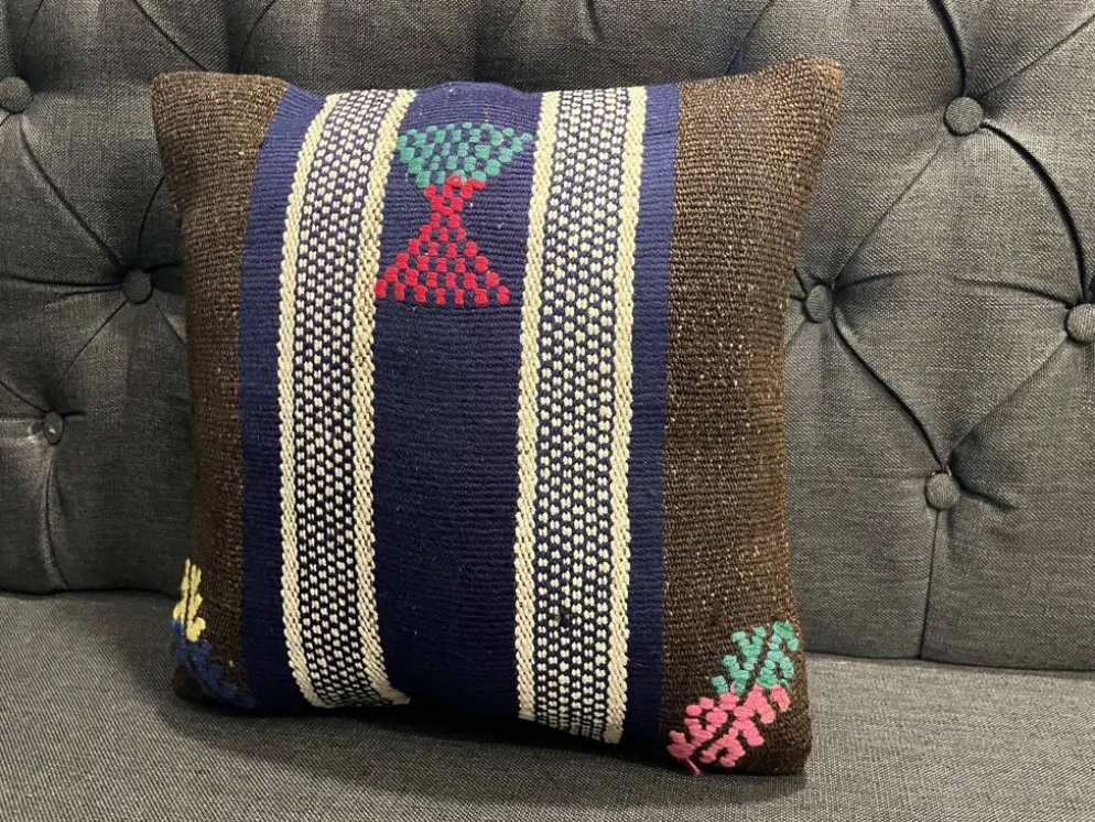 Housse de coussin vintage foncé