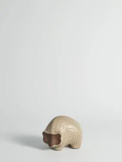 Hérisson en céramique à motif zigzag moderne scandinave, années 1960