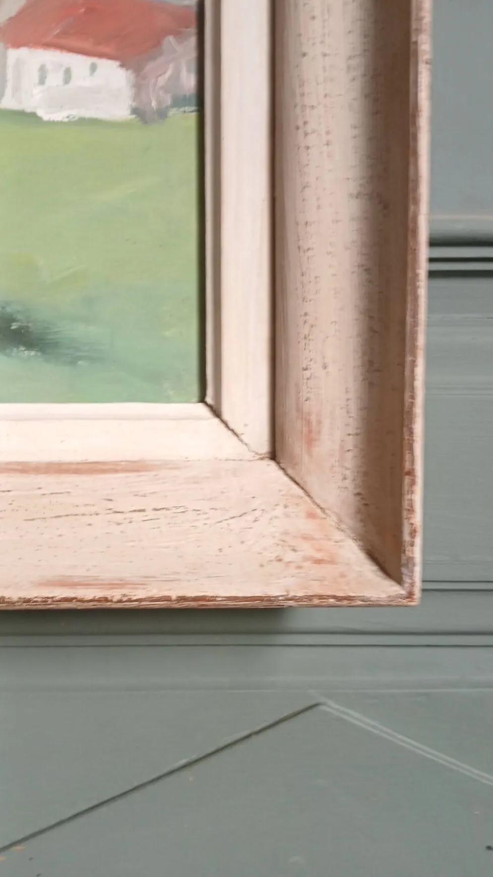Huile sur bois post-impressionniste encadrée