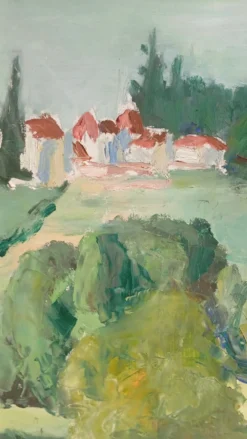 Huile sur bois post-impressionniste encadrée