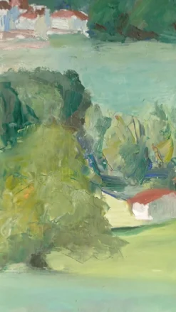 Huile sur bois post-impressionniste encadrée
