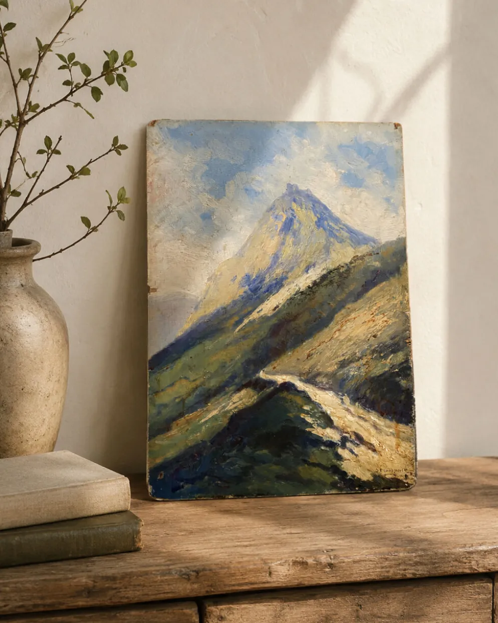 Huile sur panneau Jean-François Louis Merlet – Montségur, 1939