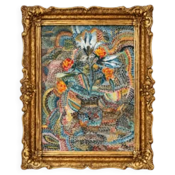 Huile sur panneau 1994 signée - fauvisme cubisme pointillisme
