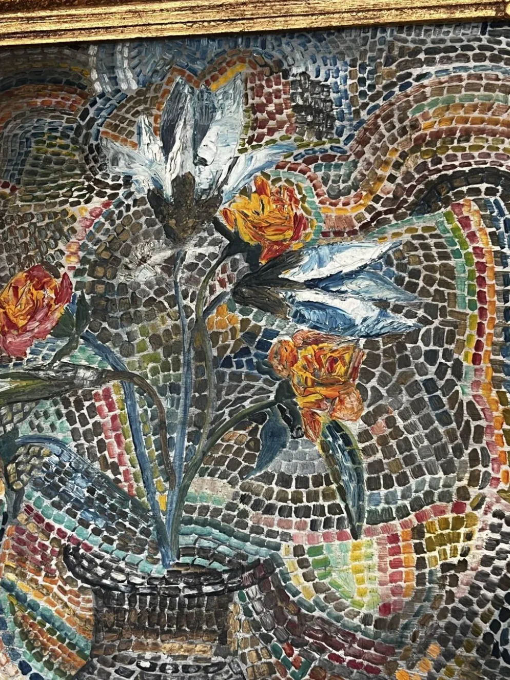 Huile sur panneau 1994 signée - fauvisme cubisme pointillisme