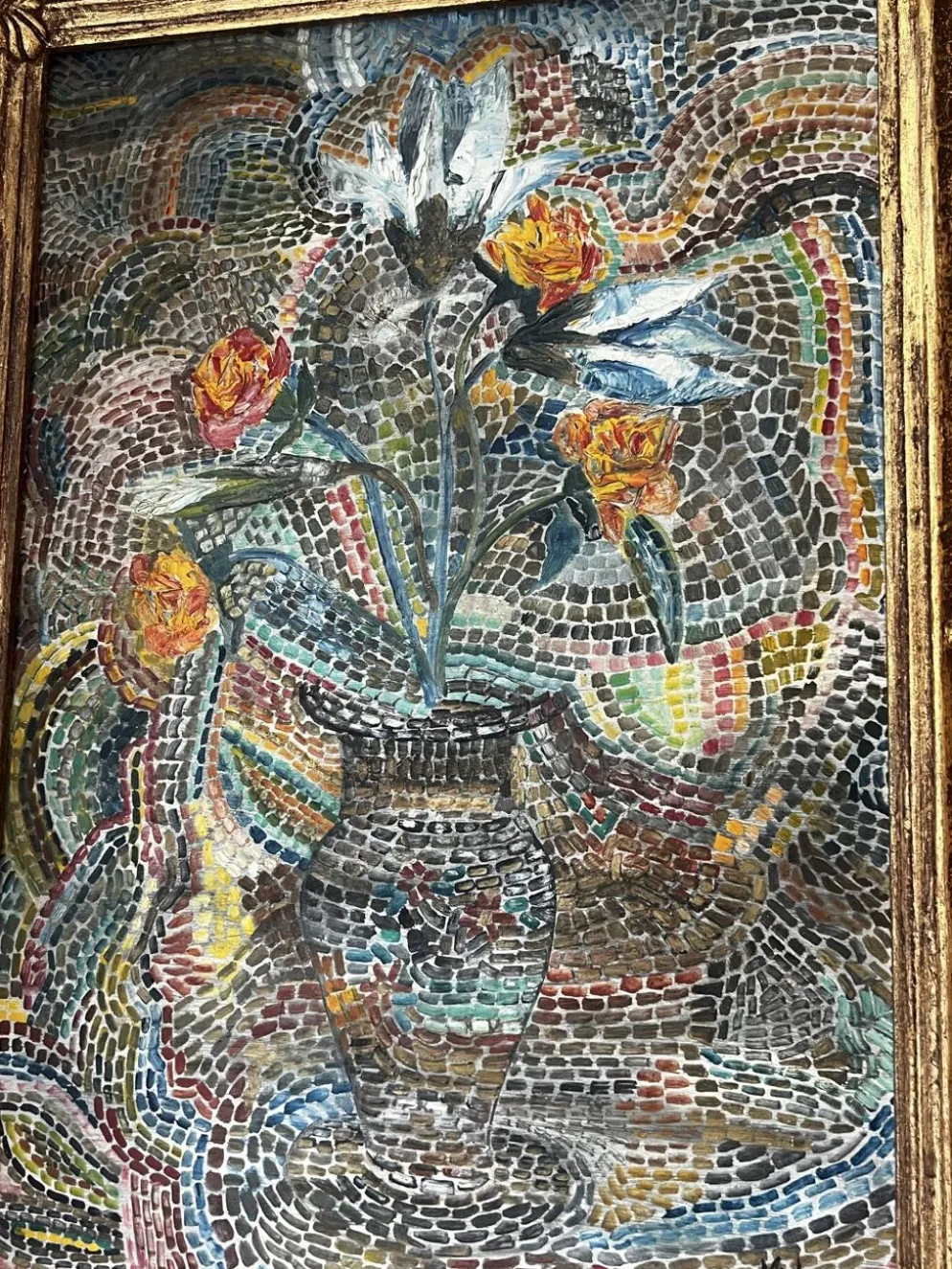 Huile sur panneau 1994 signée - fauvisme cubisme pointillisme