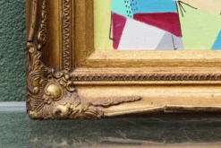 Huile sur toile cubiste, signée Jean Faubert (1955-2018)