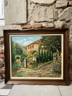 Huile sur toile encadrement en bois « Dans l’Esterel »