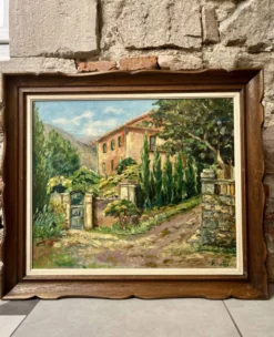 Huile sur toile encadrement en bois « Dans l’Esterel »