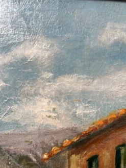 Huile sur toile encadrement en bois « Dans l’Esterel »