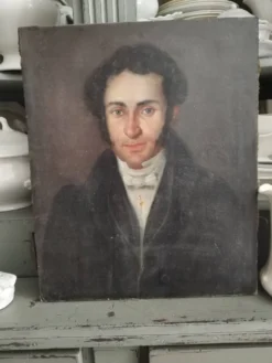 Huile sur toile homme 19eme