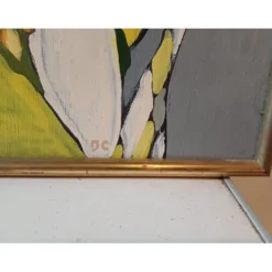 Huile sur toile Jean Cheynel "Variation florale"