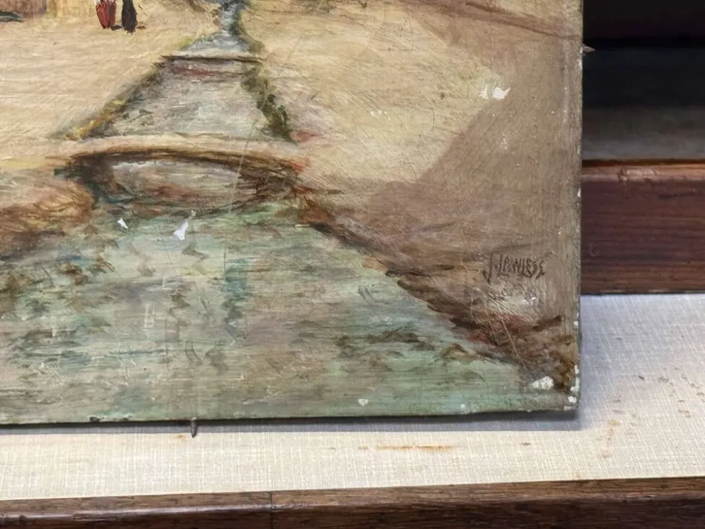 Huile sur toile orientaliste fin XIXème-début XXème signée J. Lawless