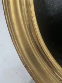 Huile sur toile Paire de portrait en cadre ovale doré XIX siècle