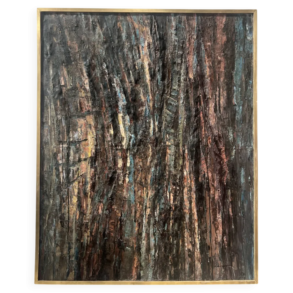 Huile sur toile , Peinture contemporaine de " POLLET LECLERC " XX siècle